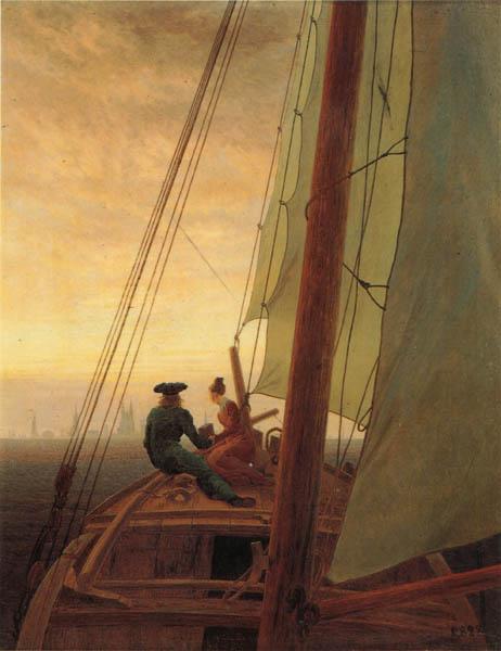 Caspar David Friedrich On a Sailing Ship